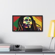 Colored Bob Marley Canvas Wraps, Horizontal Frame