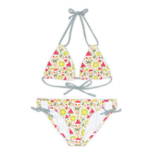 Summer Pattern Fruits Strappy Bikini Set