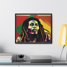 Colored Bob Marley Canvas Wraps, Horizontal Frame