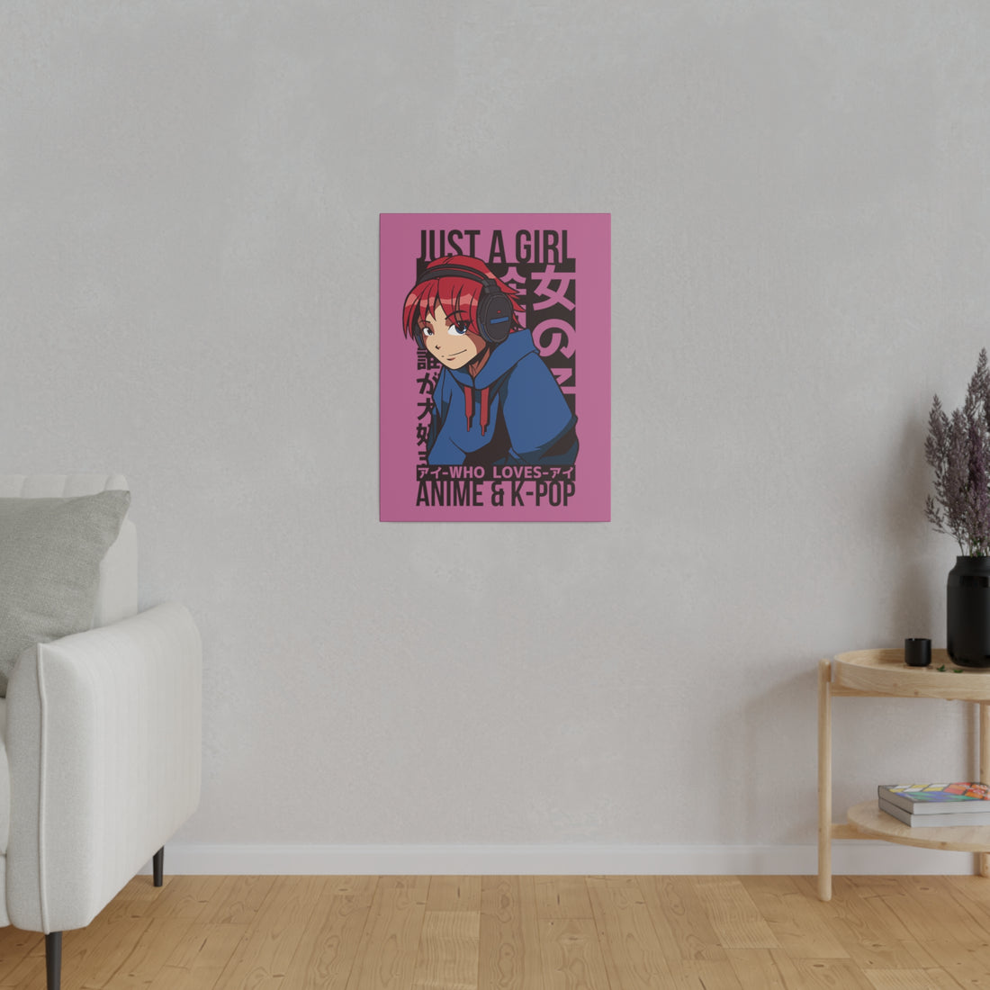 Just A Girl Who Loves Anime & KPOP - Matte Canvas, Stretched, 0.75"
