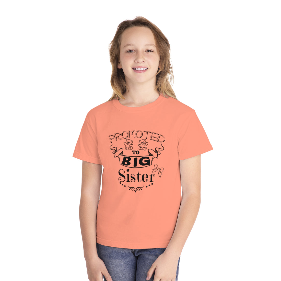 Promoted To Big Sister Youth Midweight Tee