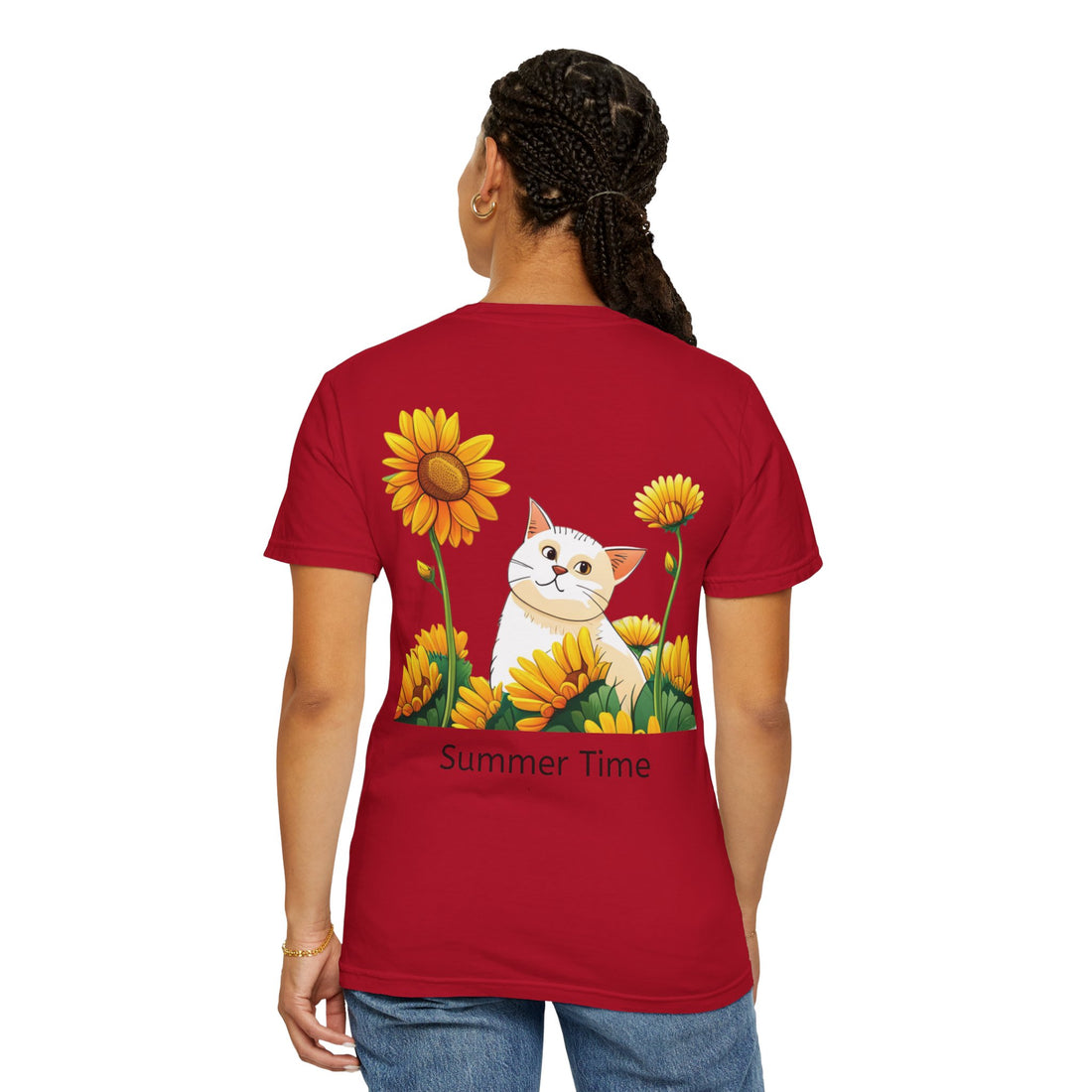 Summer Time - Sunshine Unisex Garment-Dyed T-shirt Love My Cat