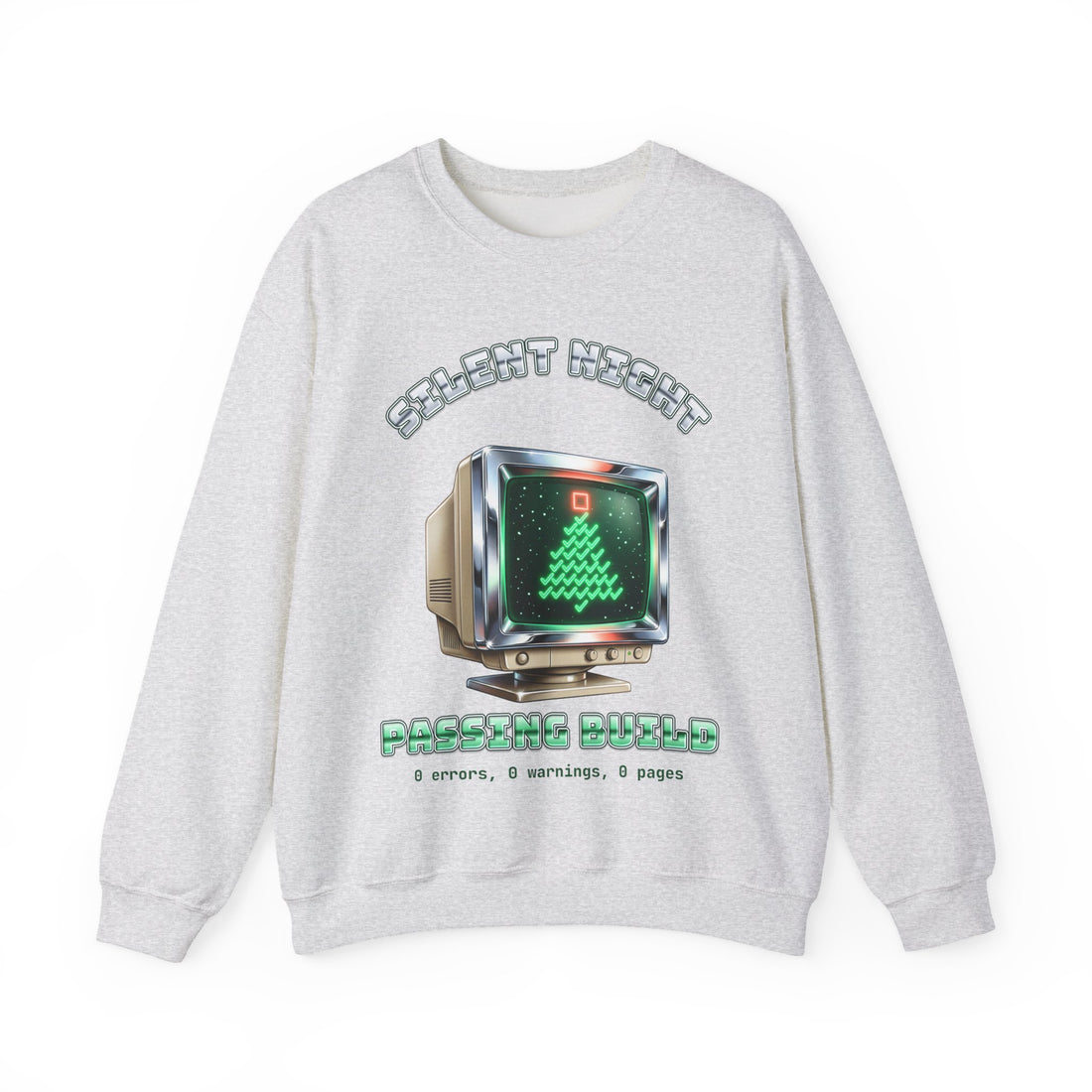 programmer Christmas sweatshirt Silent Night Passing Build by Inkida, view 2