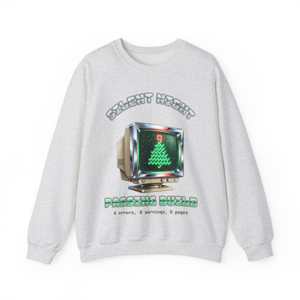 programmer Christmas sweatshirt Silent Night Passing Build by Inkida, view 2