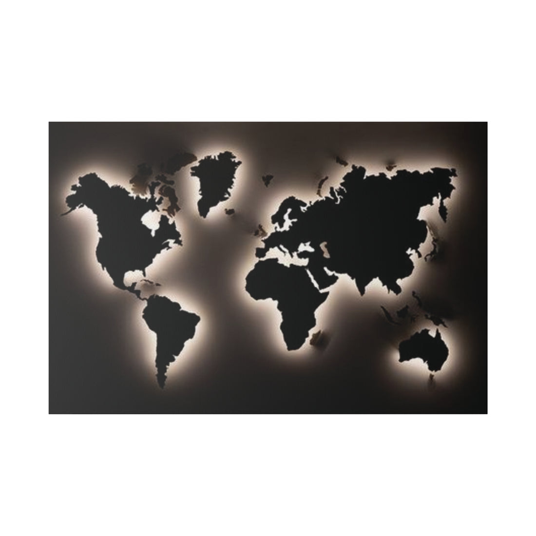 Motherboard map, World Map Matte Canvas, Stretched, 0.75"