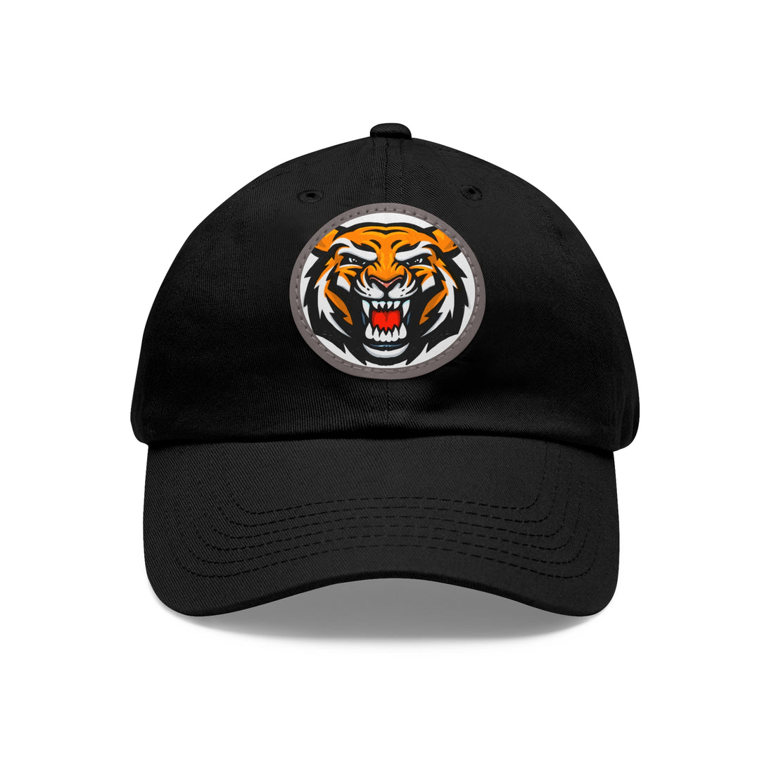 Tiger - Dad Hat with Leather Patch (Round)