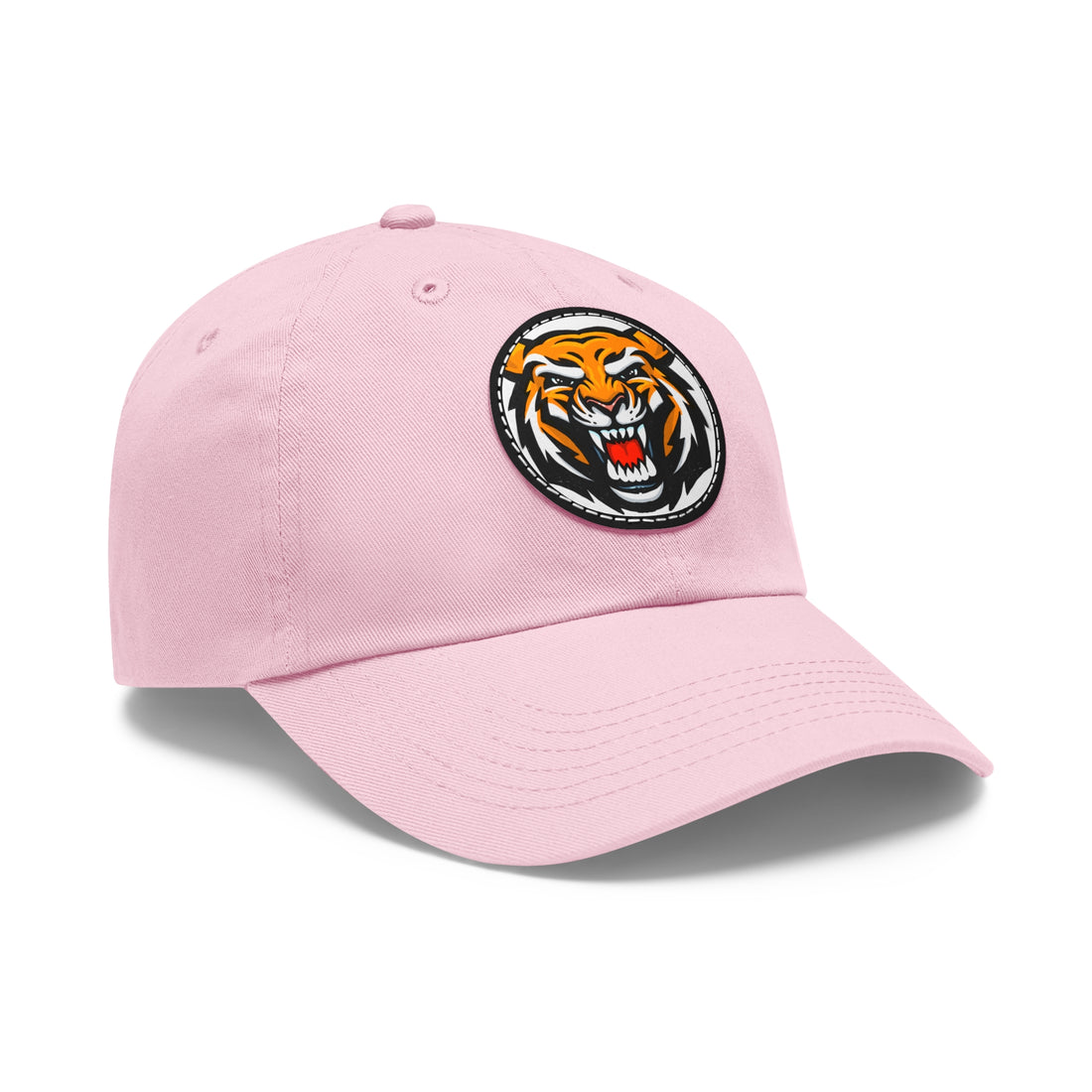 Tiger - Dad Hat with Leather Patch (Round)