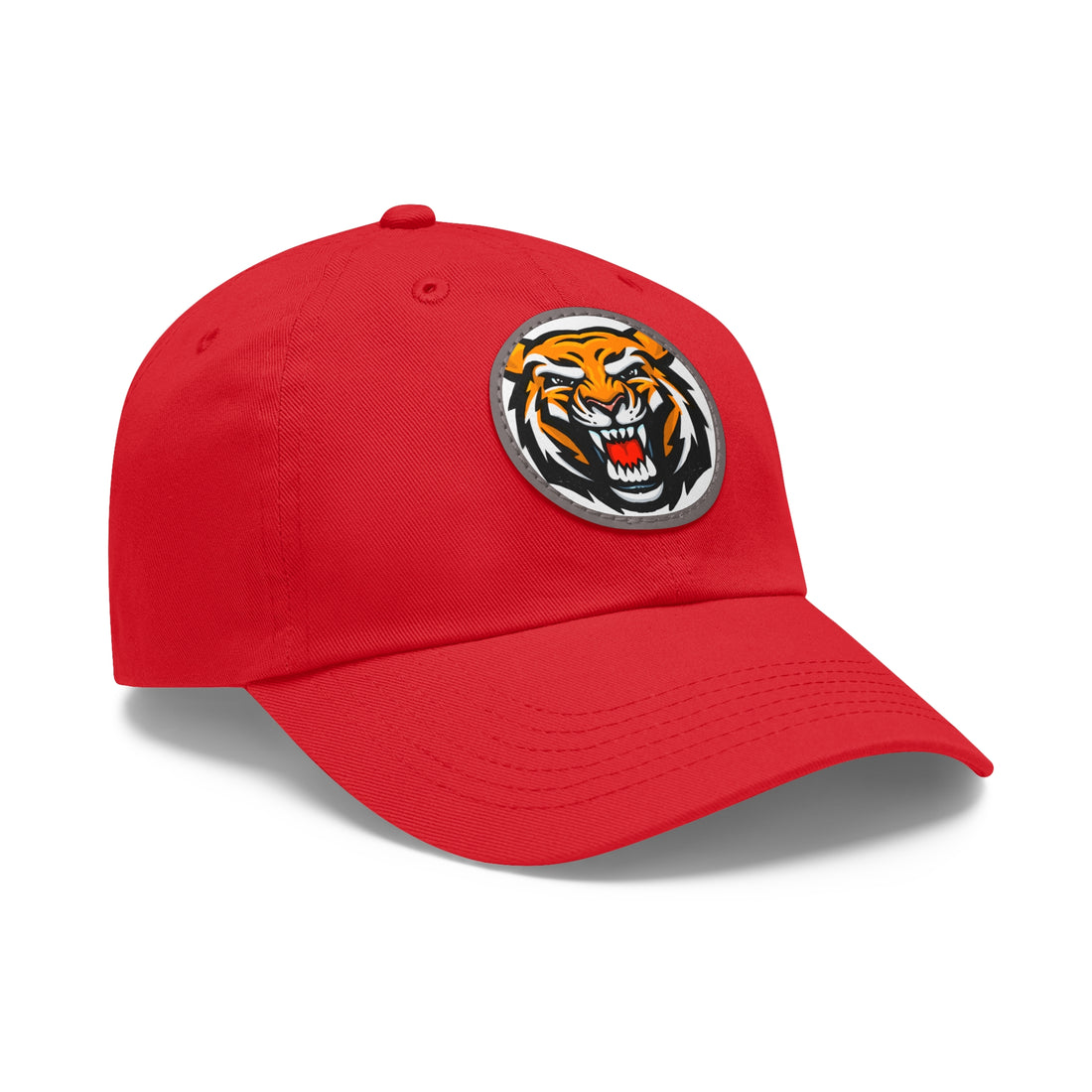 Tiger - Dad Hat with Leather Patch (Round)