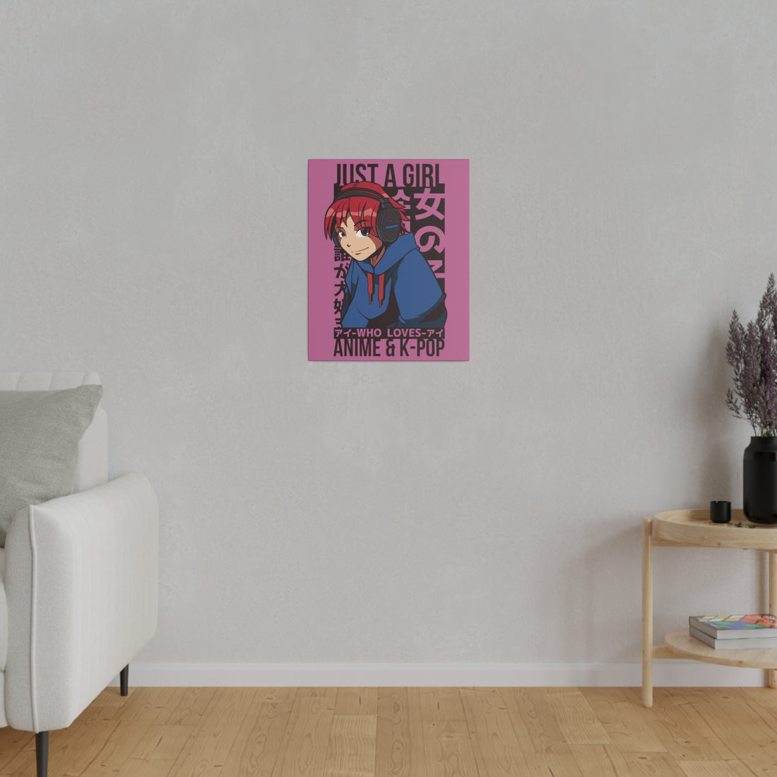 Just A Girl Who Loves Anime & KPOP - Matte Canvas, Stretched, 0.75"