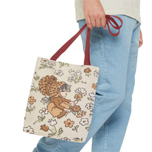 Vintage Girls Collecting Flowers Trending Tote Bag