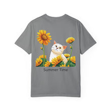 Summer Time - Sunshine Unisex Garment-Dyed T-shirt Love My Cat
