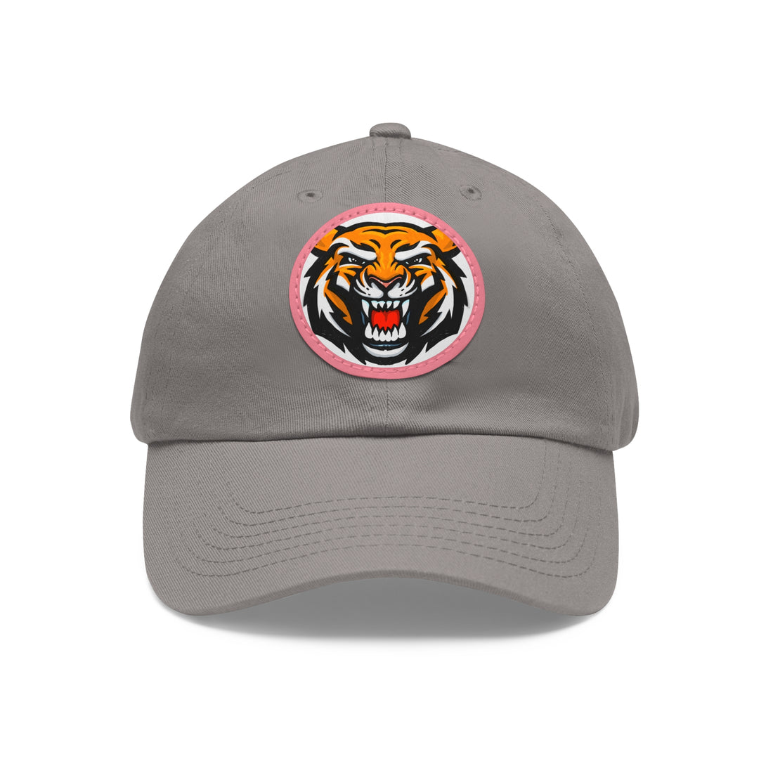 Tiger - Dad Hat with Leather Patch (Round)