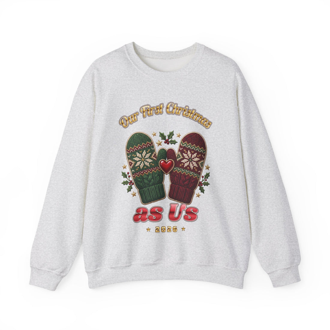 Our First Christmas as Us couples Christmas sweatshirt by Inkida, view 2