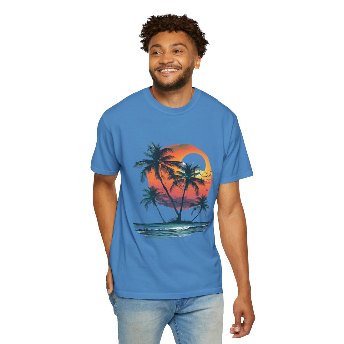 Summer Time - Sunshine Unisex Garment-Dyed T-shirt Love My Cat