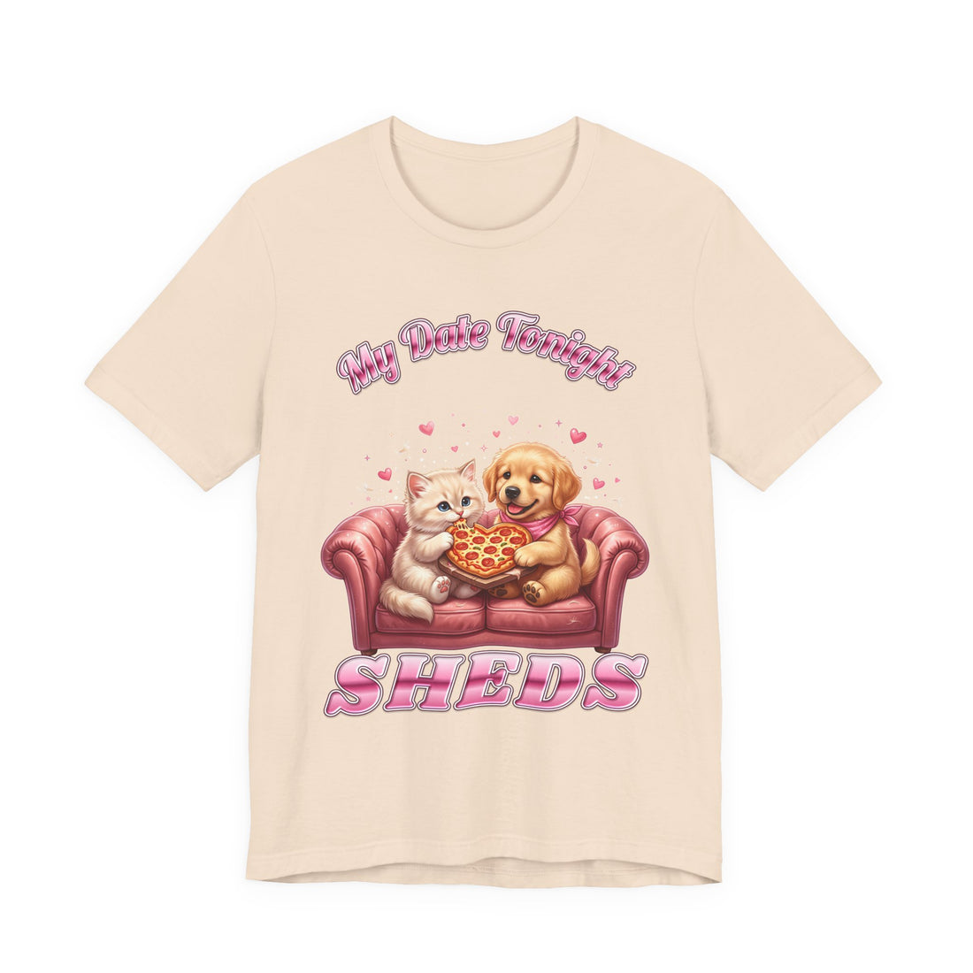 My Date Tonight Sheds funny cat and dog lover t-shirt by Inkida, view 4
