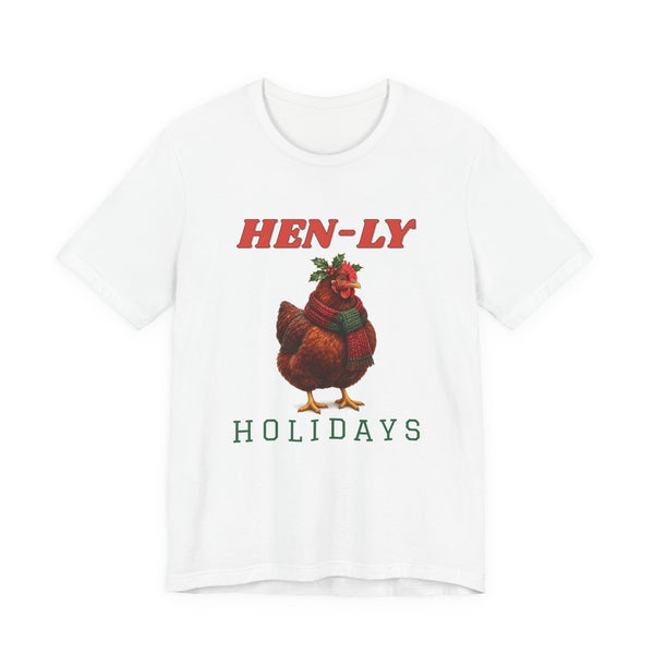 Hen-ly Holidays funny t-shirt by Inkida