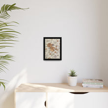 Vintage Girls Collecting Flowers Matte Canvas, Black Frame
