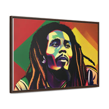Colored Bob Marley Canvas Wraps, Horizontal Frame