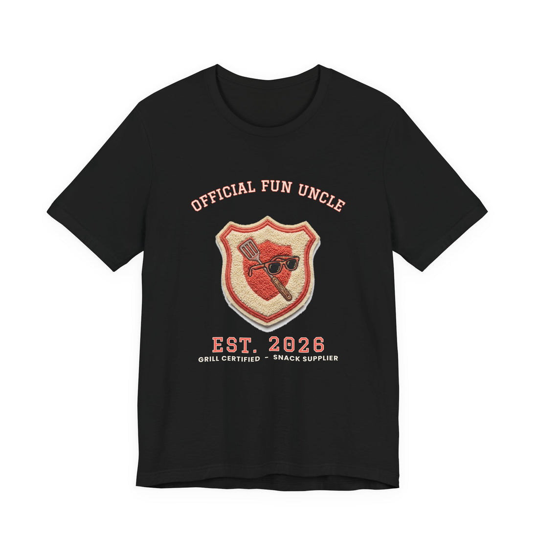 Official Fun Uncle, Est. 2026 funny t-shirt, view 3