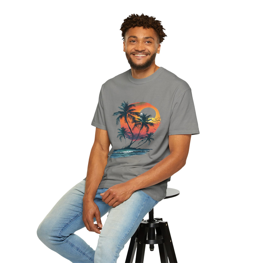 Summer Time - Sunshine Unisex Garment-Dyed T-shirt Love My Cat