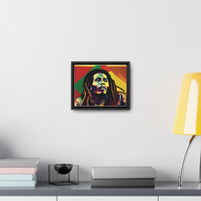 Colored Bob Marley Canvas Wraps, Horizontal Frame