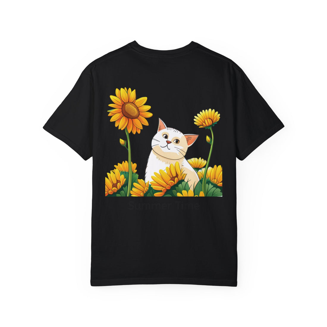 Summer Time - Sunshine Unisex Garment-Dyed T-shirt Love My Cat