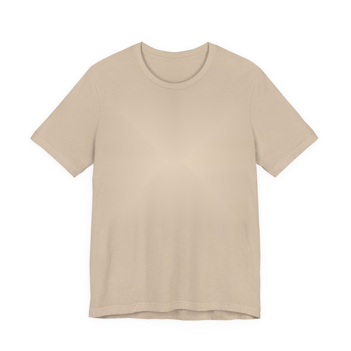 Blank sand crew tee flat lay